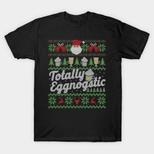 Ugly Christmas Sweater Totally Eggnostic Eggnog T-Shirt